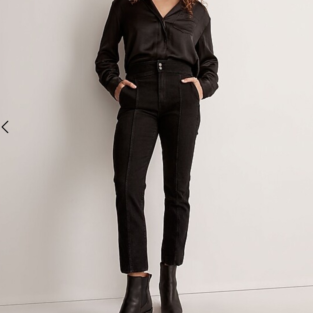 Madewell Perfect Vintage Jeans Size 28 Tuxedo Edition True Black Wash Stretch